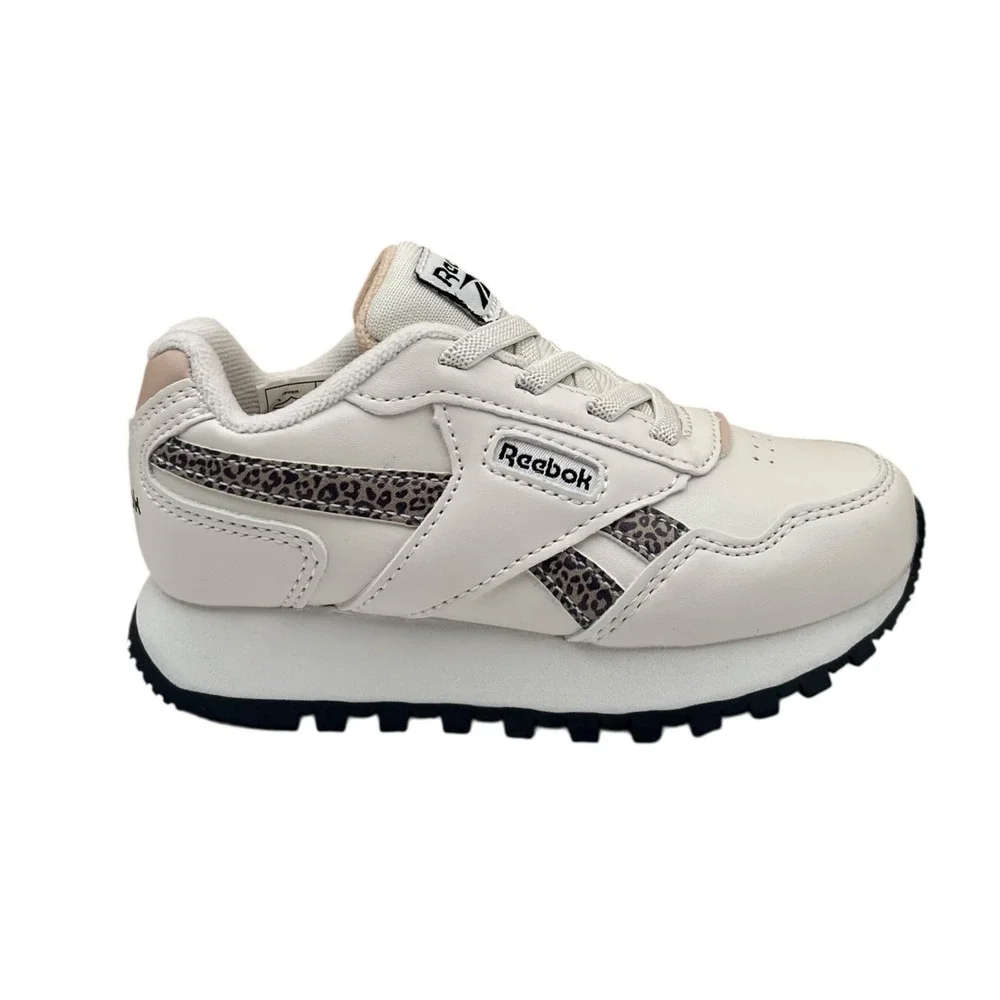 Reebok Harman Toddler Girls Slip-on Sneaker Size 10 Cream Black Tan Animal Print